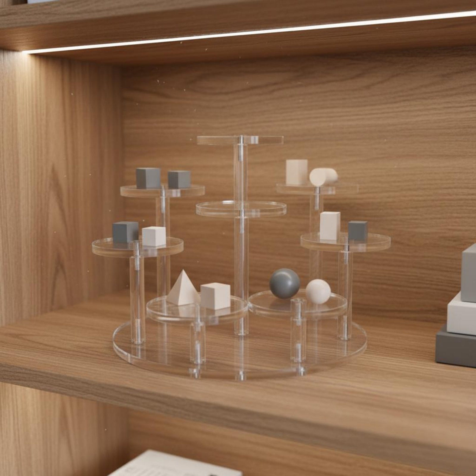 Perfume X - Présentoir multi-niveaux en acrylique durable, support