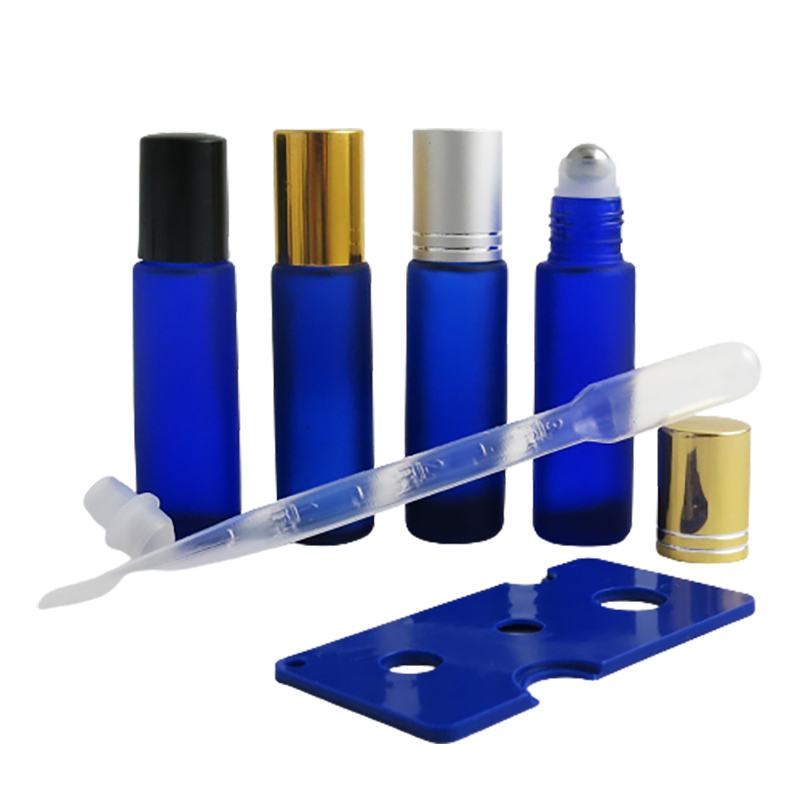 Perfume X - 20 flacons roll-on en verre bleu